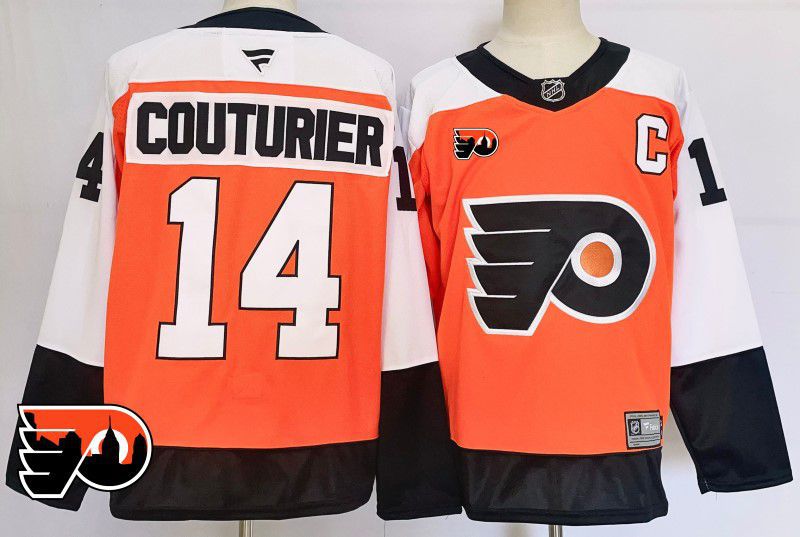 Men Philadelphia Flyers #14 Couturier Orange Fanatics 2025 NHL Jersey style 4->philadelphia flyers->NHL Jersey